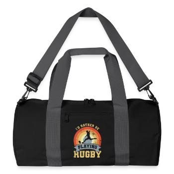 Rugby Joke - Recycled Duffel Bag - black/graphite grey - Front