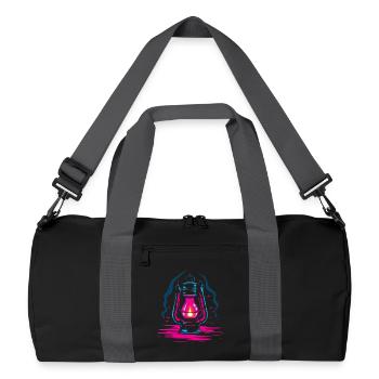 Öllampe Retro Look - Recycelte Duffel Bag - Schwarz/Graphitgrau - Vorne
