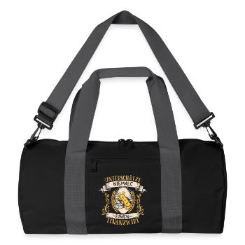 Finanzwirt Geschenk Geld Lustig Beruf Finanzamt - Recycelte Duffel Bag - Schwarz/Graphitgrau - Vorne