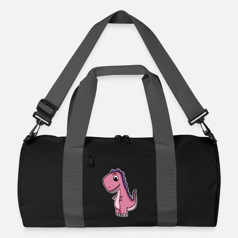 Dino Dinosaurier - Recycelte Duffel Bag - Schwarz/Graphitgrau