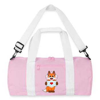 Fox Bride Letter Wedding - Recycled Duffel Bag - pink/white - Front