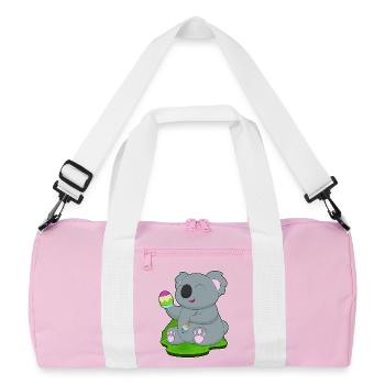 Koala Easter Coloring - Recycled Duffel Bag - pink/white - Front