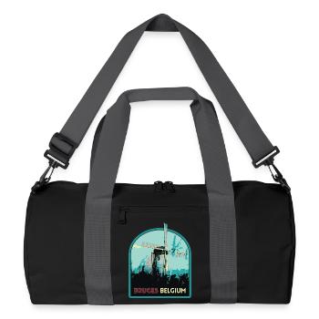 Illustration Windmill near Bruges - Recycled Duffel Bag - black/graphite grey - Front