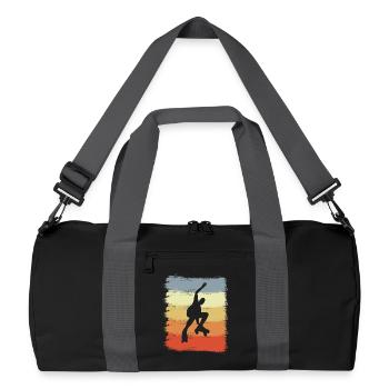 Vintage Rollschuhläufer - Recycelte Duffel Bag - Schwarz/Graphitgrau - Vorne