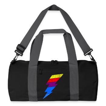 Colorful lightning effect on clothes - Recycled Duffel Bag - black/graphite grey - Front