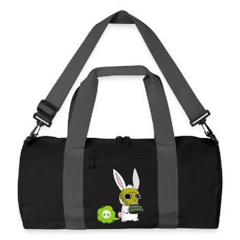 Farting Rabbit - Recycled Duffel Bag - black/graphite grey - Front