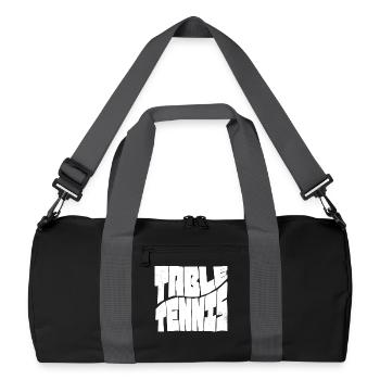 Table Tennis mit Tischtennisschläger Ping Pong - Recycelte Duffel Bag - Schwarz/Graphitgrau - Vorne