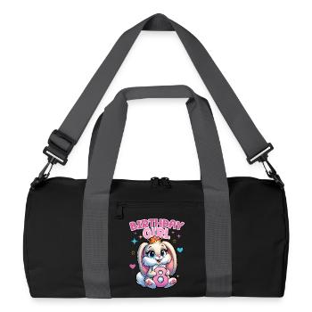 Anniversaire Fille, Anniversaire Enfants, 8 Ans, Fille - Sac de sport recyclé - noir/gris graphite - Devant