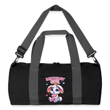 Anniversaire Fille, Anniversaire Enfants, 7 Ans, Fille - Sac de sport recyclé - noir/gris graphite - Devant