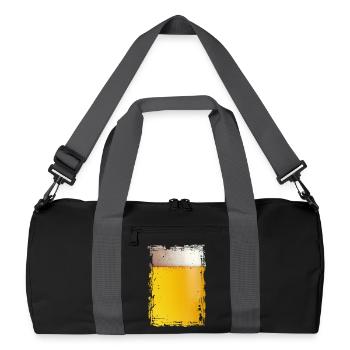 Bière - Sac de sport recyclé - noir/gris graphite - Devant