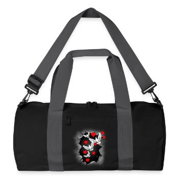 Colombe de la Paix Cœur Paix Paix Mondiale Paix - Sac de sport recyclé - noir/gris graphite - Devant