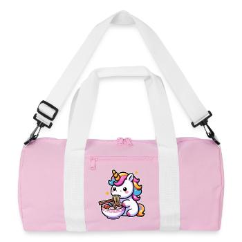 Japanese Kawaii Unicorn Ramen Asian Cuisine - Recycled Duffel Bag - pink/white - Front