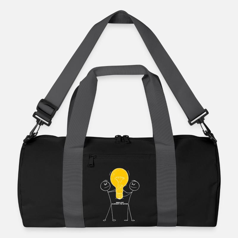 Modernes Style-Innenlicht erhellt das Äußere - Recycelte Duffel Bag - Schwarz/Graphitgrau