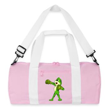 Frosch Boxer Boxhandschuhe Boxen - Recycelte Duffel Bag - Rosa/Weiß - Vorne