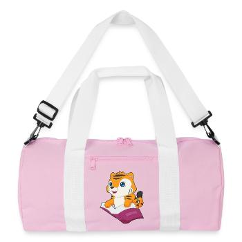 Livre du Tigre - Sac de sport recyclé - rose/blanc - Devant