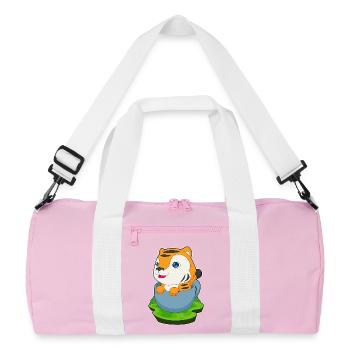 Mug Tigre - Sac de sport recyclé - rose/blanc - Devant