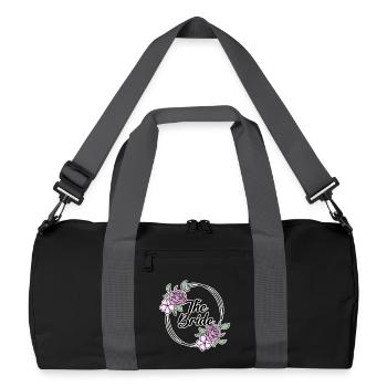 Motif de mariée - Sac de sport recyclé - noir/gris graphite - Devant