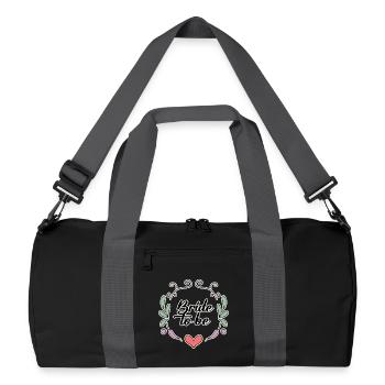 Motif de dicton de mariée - Sac de sport recyclé - noir/gris graphite - Devant