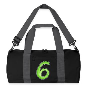 6 green - Recycled Duffel Bag - black/graphite grey - Front