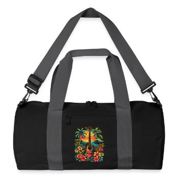 Illustration de guitare - Sac de sport recyclé - noir/gris graphite - Devant