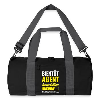 Bientôt Agent immobilier veuillez patienter - Sac de sport recyclé - noir/gris graphite - Devant