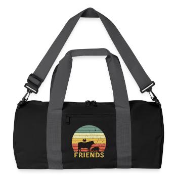 Farmyard Animal Friendship Design - Recycled Duffel Bag - black/graphite grey - Front