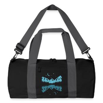 Moonlit Mountain Reflection - Recycled Duffel Bag - black/graphite grey - Front