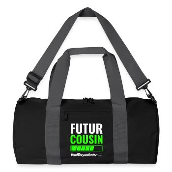 Future cousin please wait - Recycled Duffel Bag - black/graphite grey - Front