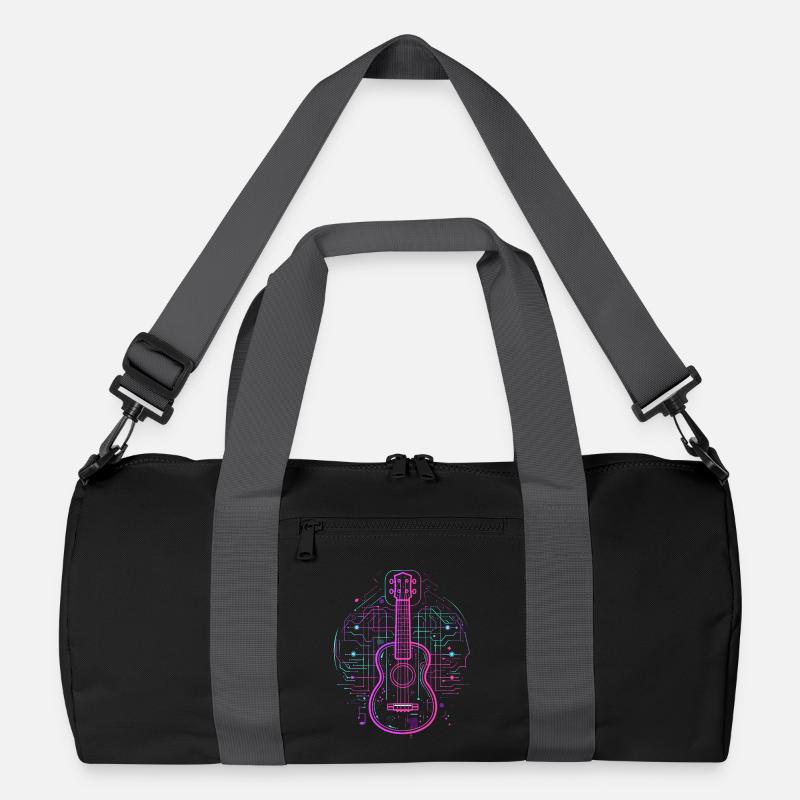 Ukulele Skizze Retro Recycelte Duffel Bag