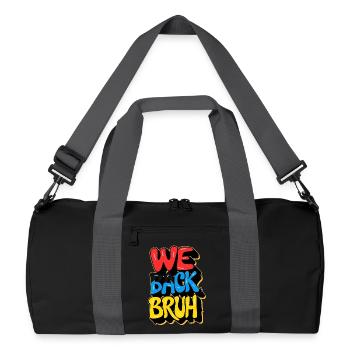 Die Schule ist zurück, wir sind wieder bruh - Recycelte Duffel Bag - Schwarz/Graphitgrau - Vorne