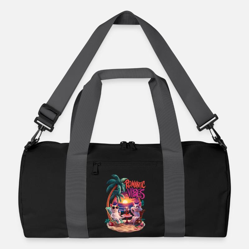 Romantischer Strandkater Recycelte Duffel Bag