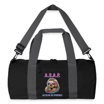 Chill Sloth A.S.A.P. As Slow As Possible Funny - Recycled Duffel Bag - black/graphite grey - Front