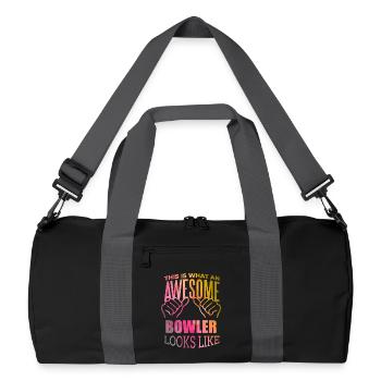 Bowling - Recycled Duffel Bag - black/graphite grey - Front