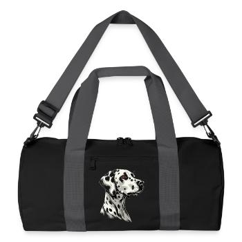 Dalmatiner Hunde Liebhaber Ich Liebe Dalmatiner - Recycelte Duffel Bag - Schwarz/Graphitgrau - Vorne