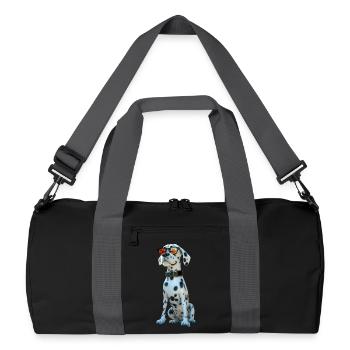 Dalmatiner Hunde Liebhaber Ich Liebe Dalmatiner - Recycelte Duffel Bag - Schwarz/Graphitgrau - Vorne