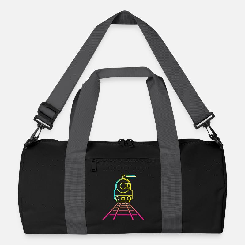 Eisenbahn Cartoon Stil Recycelte Duffel Bag