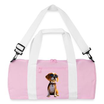 Beagle Chiot Beagles Chien mignon Beagle anglais - Sac de sport recyclé - rose/blanc - Devant