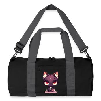 Poupée Chat Goth E-Girl Chat Grunge Cadeau - Sac de sport recyclé - noir/gris graphite - Devant
