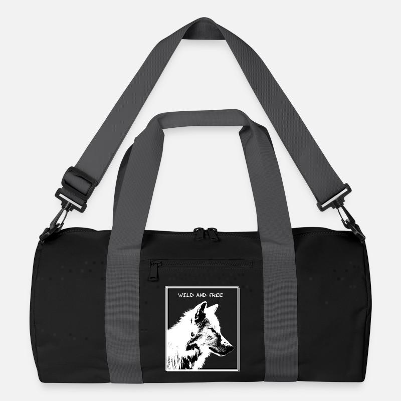 Wolf - Recycelte Duffel Bag - Schwarz/Graphitgrau