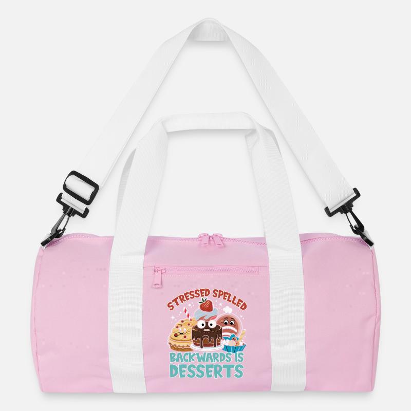Stressed Spelled Backwards Desserts Recycelte Duffel Bag