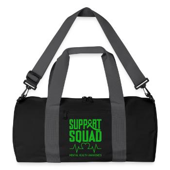 Support Squad Mental Health - Recycled Duffel Bag - black/graphite grey - Front