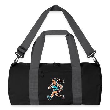 Graphic Runner - Recycled Duffel Bag - black/graphite grey - Front
