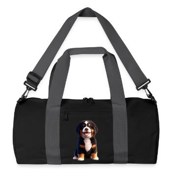 Bernese Mountain Dog Cute Dogs Swiss Mountain Dogs - Recycled Duffel Bag - black/graphite grey - Front
