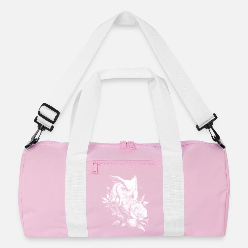 Blumen Rose Eule Ästhetik Nachteule Vogel Geschenk Recycelte Duffel Bag