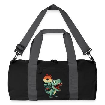T-Rex Tyrannosaurus 9 Years 9th Birthday Gift - Recycled Duffel Bag - black/graphite grey - Front
