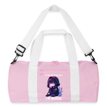 Not Like Other Girls Anime Girl Kawaii Edgy Goth - Recycled Duffel Bag - pink/white - Front