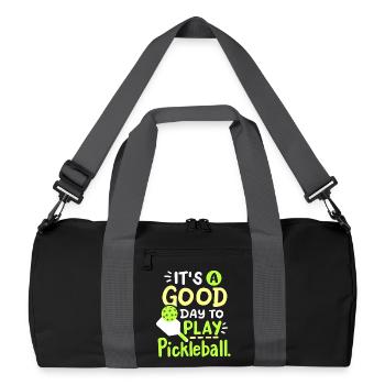 Pickleball-Spieler - Recycelte Duffel Bag - Schwarz/Graphitgrau - Vorne