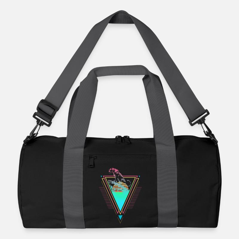 Sibierischer Tiger Vaporwave Synthwave 90er Recycelte Duffel Bag
