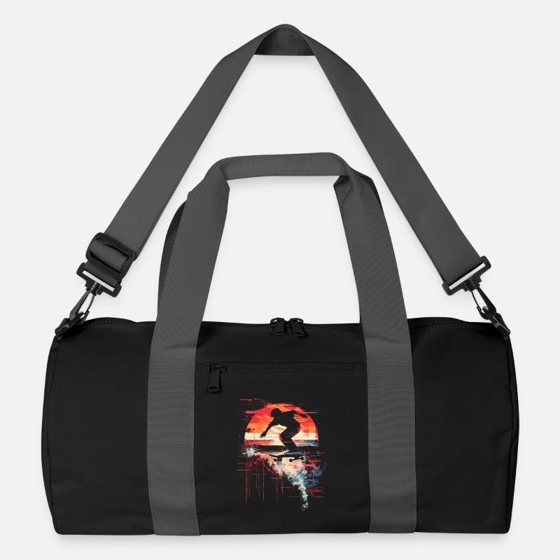 Skateboarder Steamwave Recycelte Duffel Bag