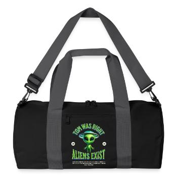 Tom was right - There are alien aliens - Recycled Duffel Bag - black/graphite grey - Front